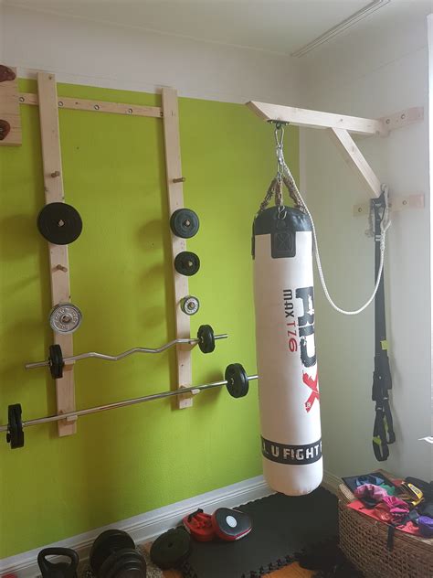 home made boxing bag stand